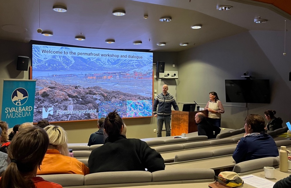 Welcome to the public permafrost seminar at Svalbard Museum/Unis. Photo: Alexandra Meyer. Picture 2